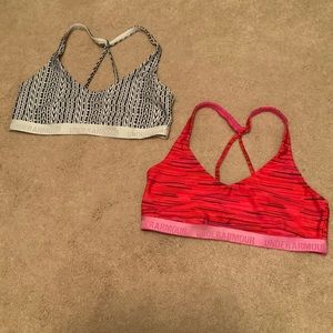Two gently loved under armor sports bras